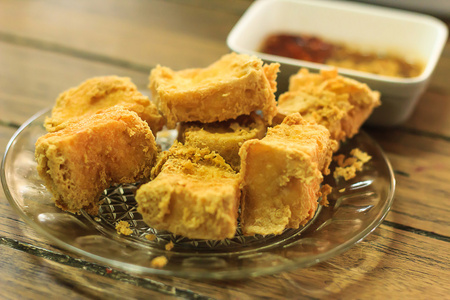 油炸豆腐泰国食品照片