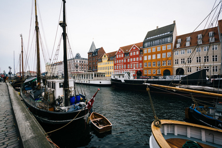 新港运河，在哥本哈根，丹麦