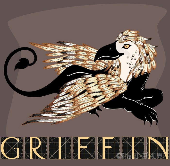 生物与身体的狮子头和鹰的翅膀