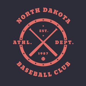 棒球复古圆会徽 标志 t 恤设计 打印
