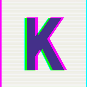 字体类型字母 K
