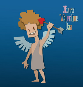 带箭的纸天使照片