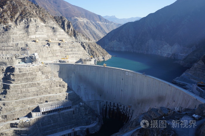 道路, 水坝, 水, 建筑, 隧道, 池塘, 山, 桥梁
