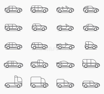 敞篷吉普车车身类型图标照片