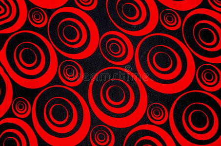 抽象的红色和黑色圆圈