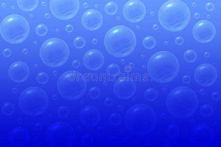 带气泡的蓝色抽象背景
