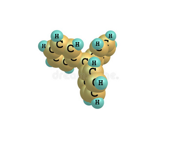 白纸上分离的三苯基甲基自由基分子