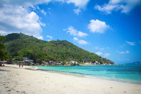 泰国苏梅岛上的热带海滩