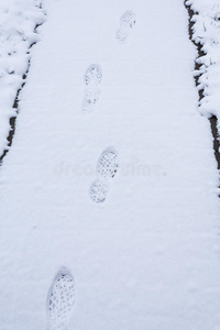 雪路上的台阶