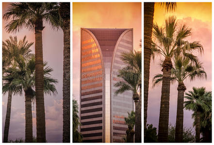 凤凰城,亚利桑那州日落谷的太阳照片