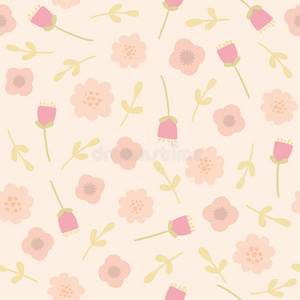 粉色花朵无缝图案