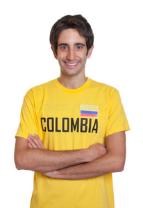 旗帜 哥伦比亚人 面对 照相机 武器 成人 目标 冠军地位