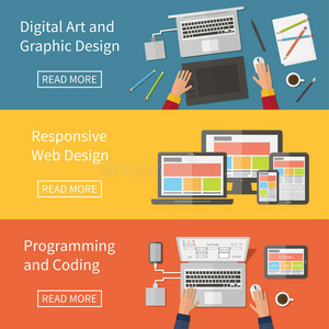 平面和网页设计，编程，数字艺术，