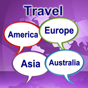 旅游词代表旅行探险和旅行者