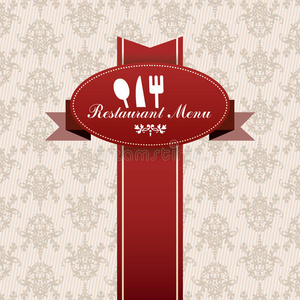 餐厅菜单平面设计插图