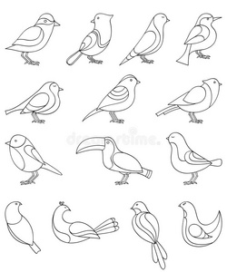 鸟群怎么画简单又好看图片