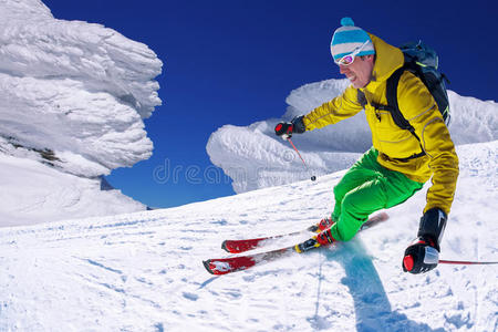 高山滑雪者