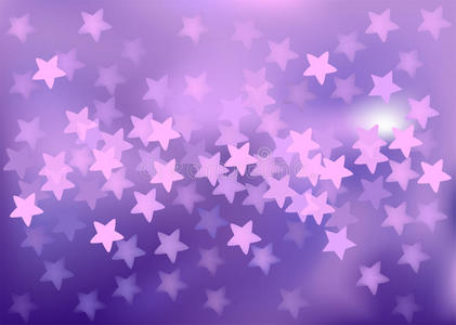 紫色的星形节日灯，矢量