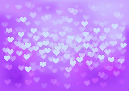 紫色心形节日灯