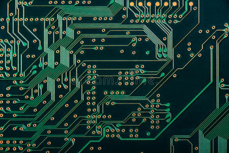 绿色电子线路板pcb宏照片