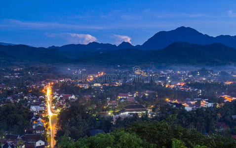老挝琅勃拉邦风景。