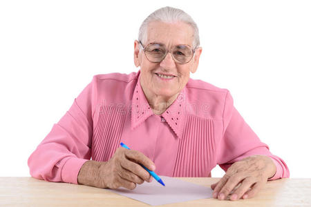 老妇人写文件