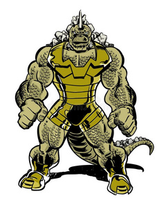 爬行动物漫画人物带尾怪兽照片