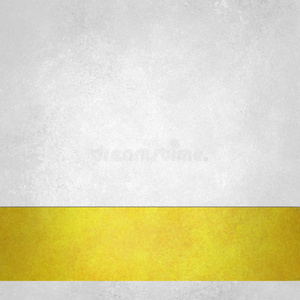 白纸纹理纯白色背景,底部边框有金色页脚条纹,老式白纸复古背景纹理