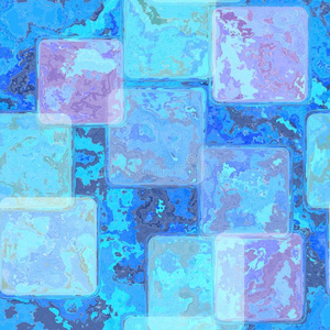 明亮的蓝色瓷砖背景与羊皮纸框架的边界，复古纹理