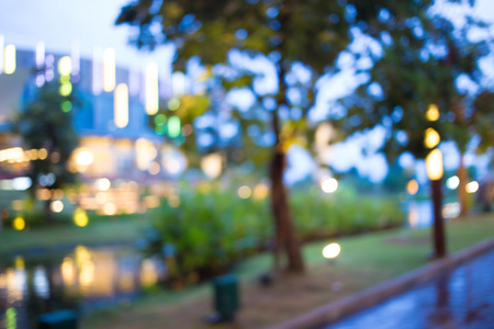 城市夜晚灯光模糊散景，景背景