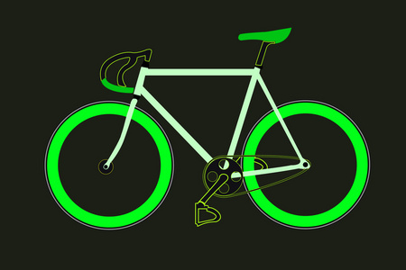 在绿色的自行车