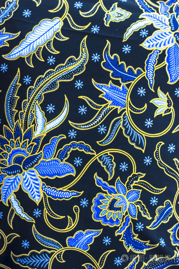 详细的模式的印度尼西亚蜡染布