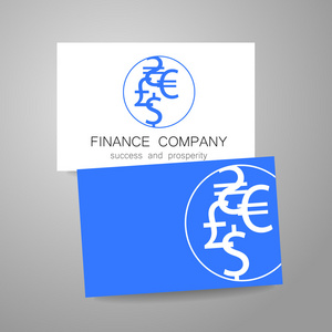 金融公司美元欧元标志标志