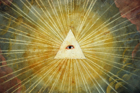 古代绘画的上帝的眼睛照片