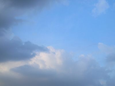 蓝蓝的天空和美丽的云彩