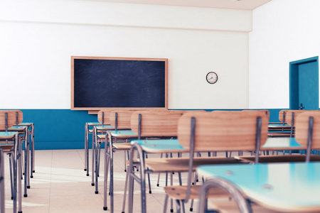 空的学校课堂照片