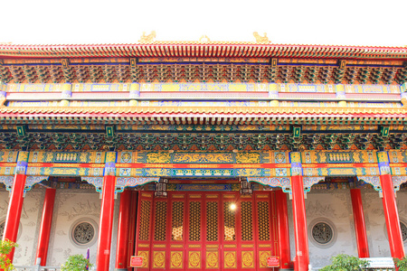 中国传统风格寺庙在扫管笏愣一氧化碳彝族在 nonthabu
