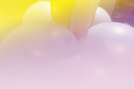 装饰气球与软对焦和彩色滤光片