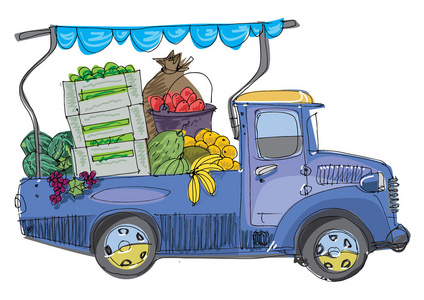 车辆全部的水果和蔬菜图片