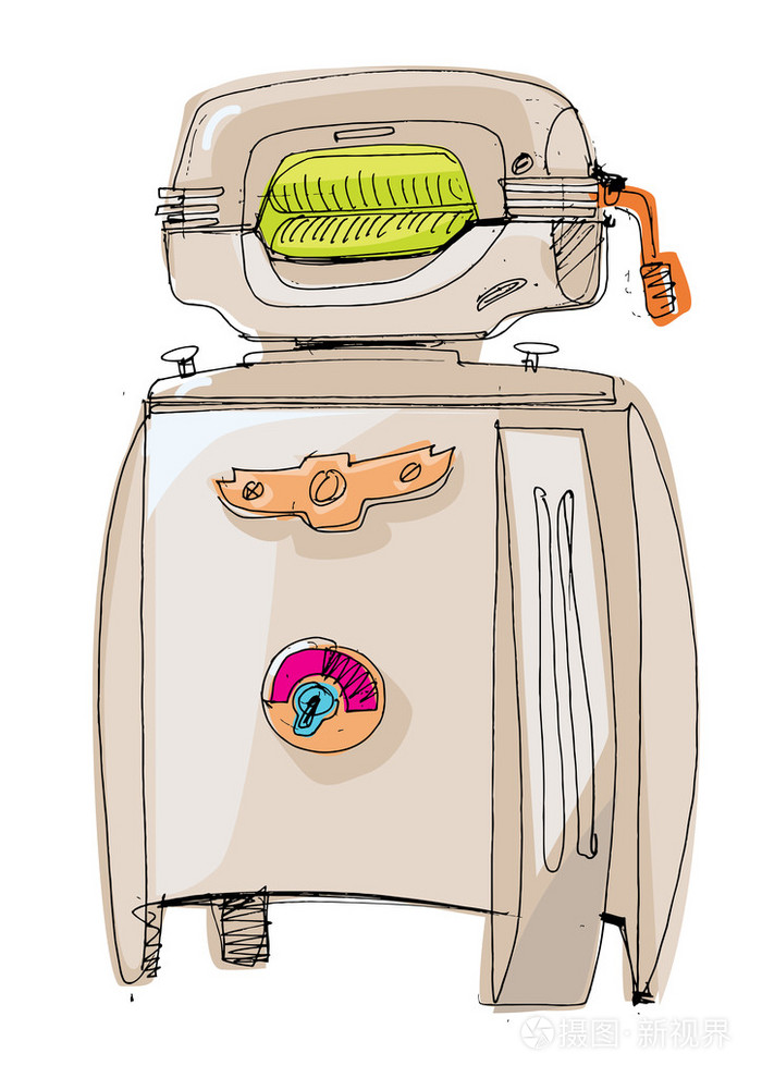 老式的洗衣机