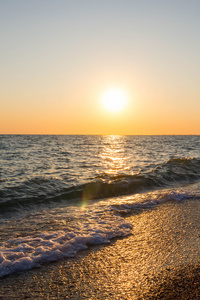 vacker solnedgng vid Svarta havet