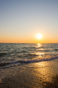 vacker solnedgng vid Svarta havet