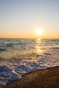 vacker solnedgng vid Svarta havet