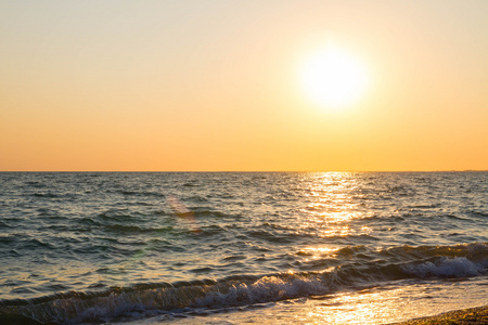 vacker solnedgng vid Svarta havet
