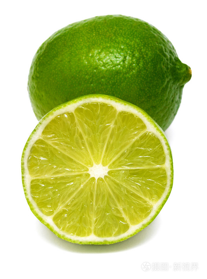 柑橘石灰水果和切片