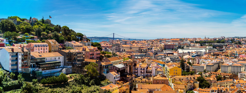 里斯本，葡萄牙全景鸟瞰图