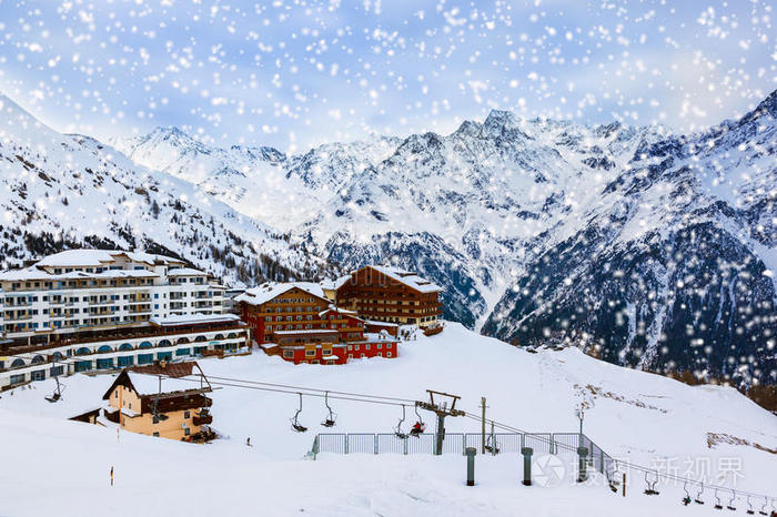 奥地利索尔登山地滑雪场