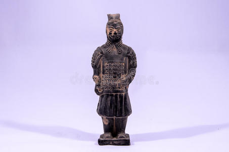粘土手工制作的印度武士雕像