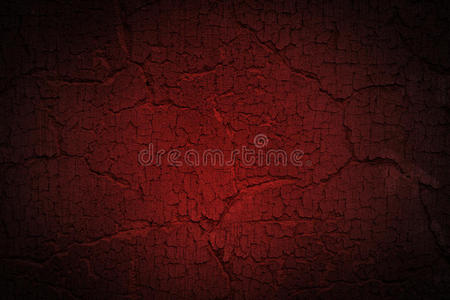 旧的红色裂缝墙