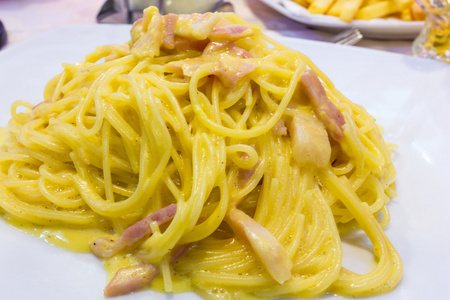 美味的意大利面 carbonara